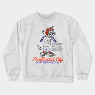 Vintage SkatBoard City Port Orange Fla Skate Park Crewneck Sweatshirt